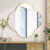 Beautyolove 24 in. W x 24 in. H Scalloped Gold Aluminum Alloy Framed Wall Mirror Quatrefoil Decorative Wall Mirror - 2 of 4