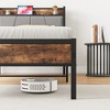 CLIHOME Heavy Duty Metal Upholstered Platform Bed Frame, Storage Headboard with Charging Station, No Box Spring Needed - 4 of 4