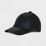 Faux Leather Baseball Hat - A New Day™