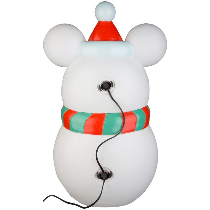 Disney Lighted Blow Mold Outdoor Decor Stylized Mickey Mouse Snowman 24" Disney, Multi, 3 of 5