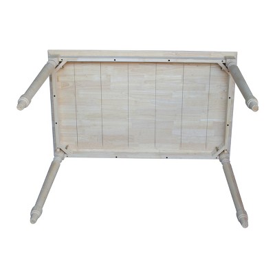 Classic Unfinished Solid Wood Counter Height Dining Table