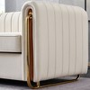 NicBex Couches for Living Room 84.25inch Cloud Couch Contemporary Velvet Upholstered 2 Seater Sofa Couch with Polished Gold Stainless Steel Legs - 2 of 4
