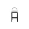 Meridian Furniture,Conrad Grey Linen Textured Fabric Counter Stool - 3 of 4