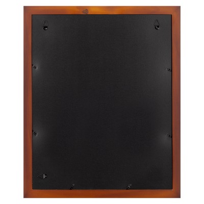 Classic 16x20 Walnut Wood Picture Frame with Double White Mat