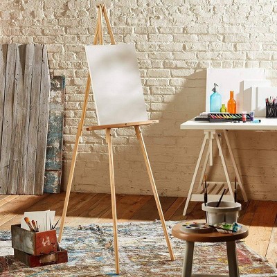 Easel - Display Easel - Triagonal wooden art stands with natural oak finish