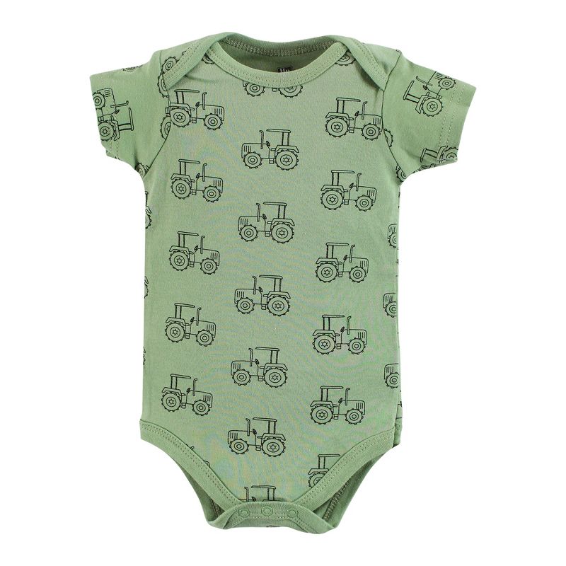 Hudson Baby Unisex Baby Cotton Bodysuits, Tractor, 4 of 6