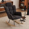 NicBex Accent Chair Rocking Chair with High Backrest and Pillows Mid Century Modern Glider Rocking Chair for Living Room, Bedroom, Offices - 2 of 4