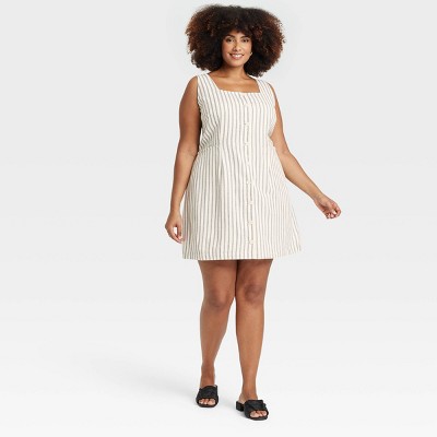 Women's Linen Mini Vest Dress - A New Day™