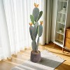 Artificial Cactus Potted Plant 42 in Tall Fake Big Cactus Plants, Faux Cacti Realistic Lifelike Saguaro for Indoor Outdoor Home Office Entranceway - 3 of 4