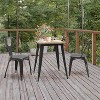 Flash Furniture Declan Commercial Grade Indoor/Outdoor Dining Table, 23.75" Square All Weather Poly Resin Top with Steel Base - 3 of 4