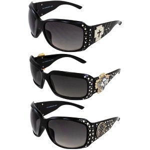 3 Pairs of Global Vision Eyewear Lacruz Assortment Safety Motorcycle Glasses with Smoke, Smoke, Smoke Lenses - 1 of 4
