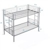 NicBex Twin Over Twin Bunk Bed,Metal Bunk Beds with Ladder,Bunk Bed Frame for Kids,Box Spring Not Required,Space-Saving and Noise-Free - 3 of 4