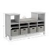 Martha Steward Kids' Reading Nook: Children's Bedroom Bookshelf, Reading Bench and Toy Storage Organizer with Bins - 3 of 4