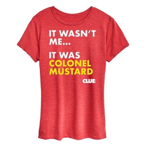 Women's - Clue - It Wasnt Me It Was Colonel Mustard Short Sleeve Graphic T-Shirt - 1 of 4