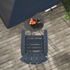 Tangkula Set Of 2 Outdoor HDPE Bar Height Stool Patio Tall Chair Armrest Footrest All Weather - 3 of 4