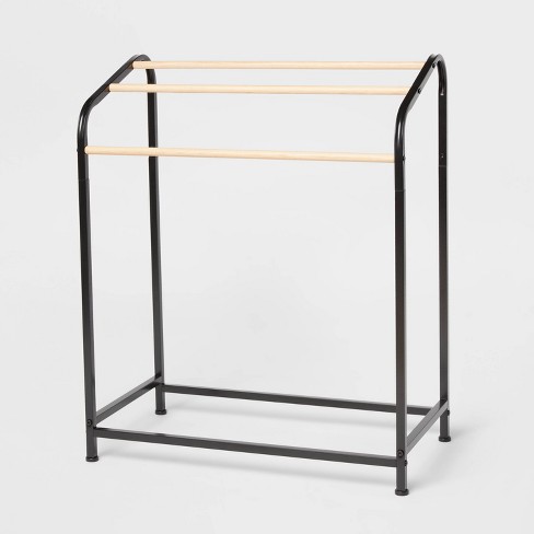 black towel rack