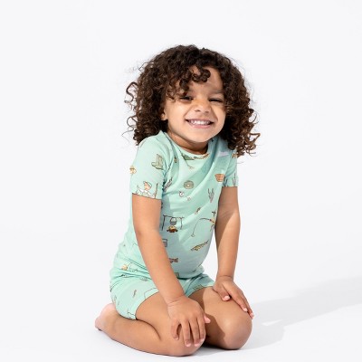 Bellabu Bear Fishing Bamboo Kids Pajama Short Set