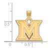 Black Bow Jewelry 14k Yellow Gold Miami Redhawks NCAA Small Pendant - 2 of 3