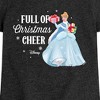 Girls' - Disney - Full Of Christmas Cheer Cinderella Fitted Short Sleeve Graphic T-Shirt - 2 of 4