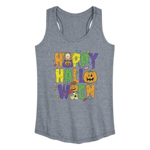 Women's - Garfield - Happy Halloween Icons Graphic Racerback Tank - 1 of 4