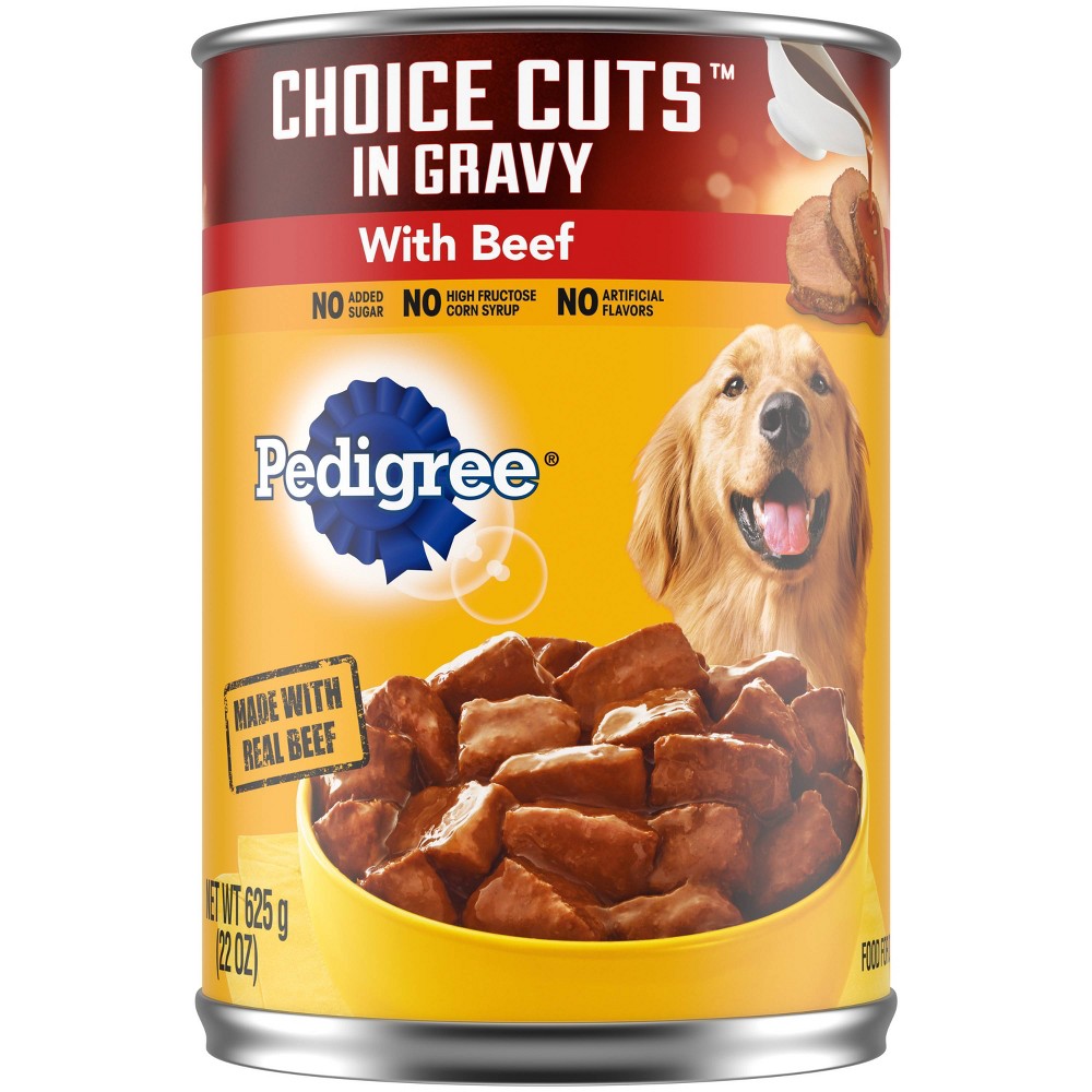 Photos - Dog Food Pedigree Choice Cuts In Gravy with Beef Adult Wet  - 22oz 
