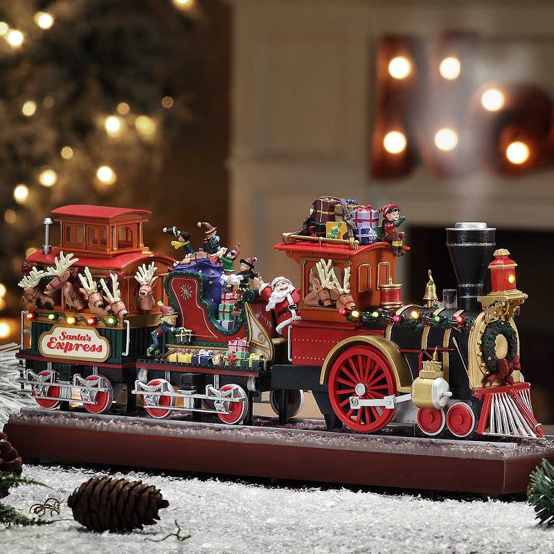 Mr. Christmas Animated LED Santa's Express Musical Train Christmas Decoration, 3 of 6