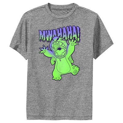 Boy's Lilo & Stitch Mwahaha Halloween Horror Performance Tee - Charcoal ...