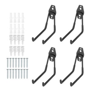 Unique Bargains Heavy Duty Hanging Ladder Bike Garage Storage Utility Hooks 4 Pcs - 1 of 4