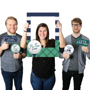 Big Dot of Happiness Par-Tee Time - Golf - Birthday or Retirement Party Selfie Photo Booth Picture Frame & Props - Printed on Sturdy Material - 1 of 4