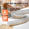 VEVOR Dust Collection Hose, 4'' x 50', Thickened PVC Material Puncture-Resistant Flexible Clear Hose with Carbon Steel Wire Coil - 3 of 4