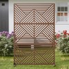 Lirago Brown 72 in. Galvanized Metal Outdoor Privacy Screens Garden Outdoor Fence - 2 of 4
