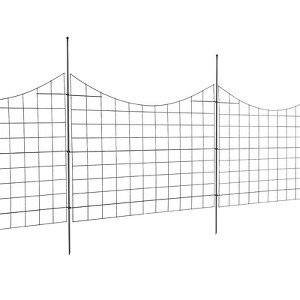 Munora 5-Pack Garden Fence - 36.6"H x 29.5"L Metal Animal Barrier with 2.5" Spike Spacing - Rust-Resistant Decorative Fencing for Yard, Patio - 1 of 4