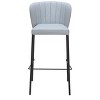 Barstool 39" H – Faux Leather With Gray Finish – Modern Stackable (Set of 2) By Zuo Modern - 4 of 4