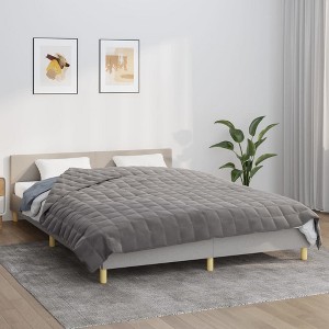 VidaXL Weighted Blanket Gray 86.6 in.x90.6 in. 24.3 lb Fabric - 1 of 4