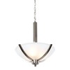 Yosemite Home Decor 107-3B-16AWSS Alta Peak Collection Three Light Bowl Chandelier, Satin Steel, 21" H x 16" W x 16" D - 3 of 4