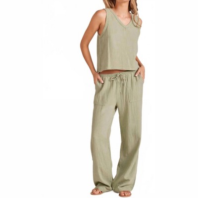 Women's Wide Leg Beach Gauze Pant - bobi