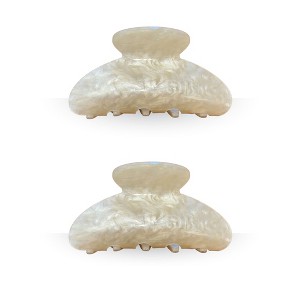LA Glam Co. Hollywood 3" Claw Clips - All Hair - 2-Pack - 1 of 4