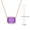 EVERLY JEWELRY  |   Rose Plated Sterling Silver 16 5/8 CT TGW Rose de France White Topaz Fashion Pendant With Chain - 2 of 3