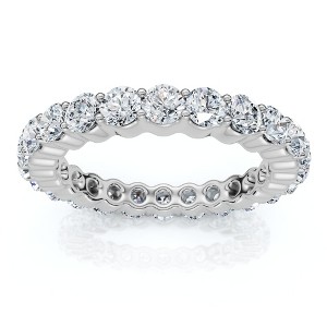 Pompeii3 1 1/2ct Diamond Eternity Ring 14K White Gold - 1 of 4