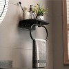 Ridstar A Black Metal Towel Rack With A Modern, Minimalist Design And Oval Towel Rings With Built-In Shelves - 2 of 4