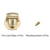 Unique Bargains Zinc Alloy Decorative DIY Handbag Purse Making Turn Lock Clasps 4 Pcs - 3 of 4