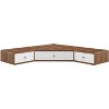 Modway Transmit 47Inch Wall Mount Corner Walnut Office Desk - 2 of 3