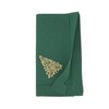 Saro Lifestyle Embr'D Christmas Tree Hemstitch Napkin (Set of 6), 20", Jasper Green - 3 of 4