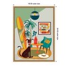 Kate & Laurel All Things Decor 18"x24" Sylvie MCM Dog Beach Home Framed Canvas by Rachel Lee Natural - 3 of 4
