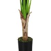 Artificial Plant, 43" Tall, Banana Tree, Indoor, Faux, Fake, Floor, Greenery, Potted, Real Touch, Decorative, Green Leaves, Black Pot - 3 of 4