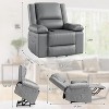 Elderly-Friendly PU Leather Electric Power Lift Recliner - Heat & Massage Functions, Remote Control + Side Pocket, for Living Room & Bedroom - 3 of 4