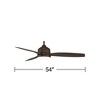 54" Casa Vieja Tres Aurora Modern Indoor Outdoor Ceiling Fan with Dimmable LED Light Remote Bronze Opal Diffuser Wet Rated for Patio Exterior House - 4 of 4
