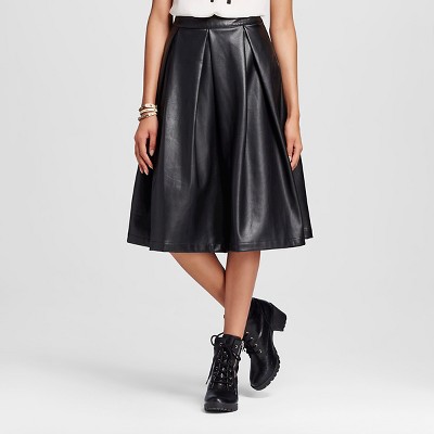 black leather skirt target