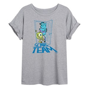 Women's - Disney - Scare Team Oversized Graphic T-Shirt - 1 of 4