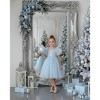 2Bunnies Girls 1-9Y Beaded Sequin Embellished Tulle Puff Sleeve Christmas Party Dress - 3 of 4